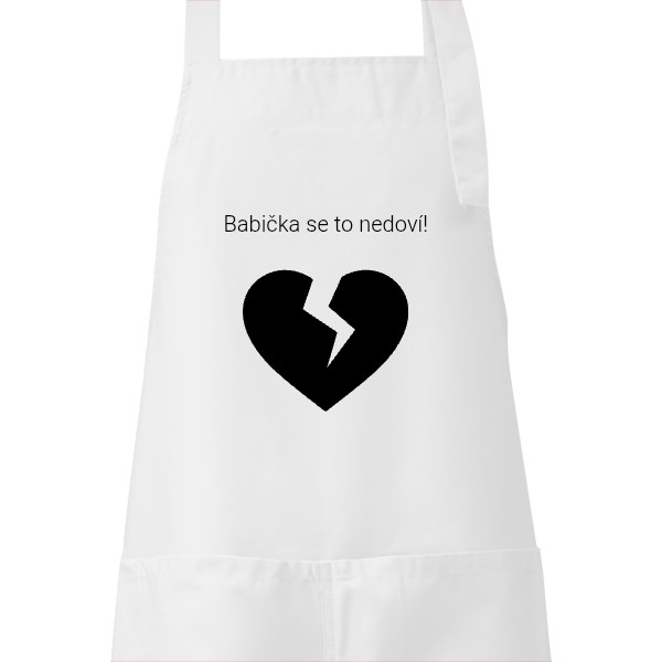 Zástěra s potiskem Babička se to nedoví 