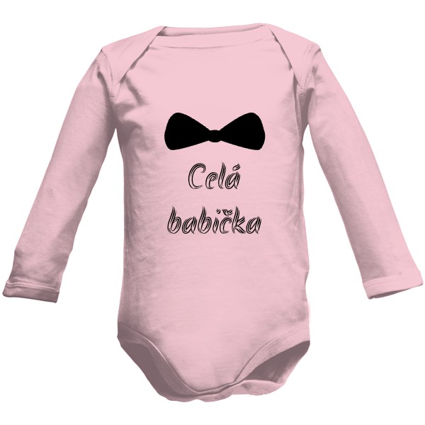 Dětské body Long s potiskem Celá babička 