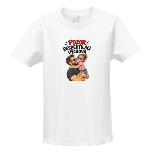 Tričko s potiskem respektující výchova - holčička